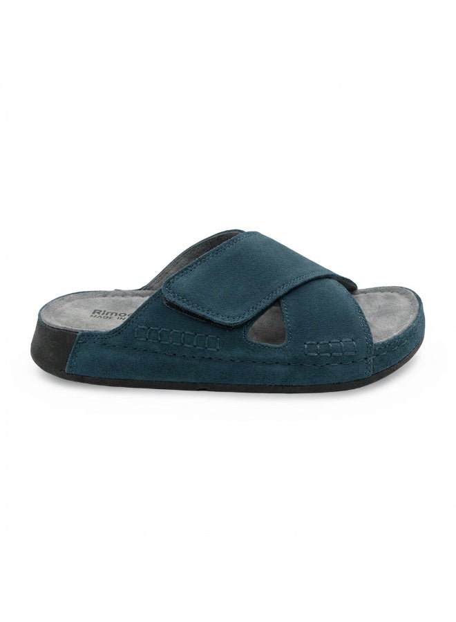 Stylish men's slippers with a modern and comfortable design – genuine leather and non-slip orthopedic sole, available in various sizes and colors. - Image 2